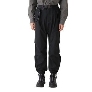 and wander High Count Cloth Side Zip Hem Pants Black