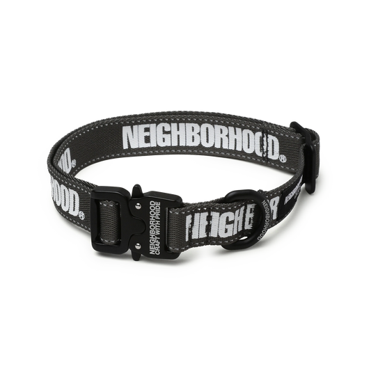 Neighborhood Dog Collar Wide Gray