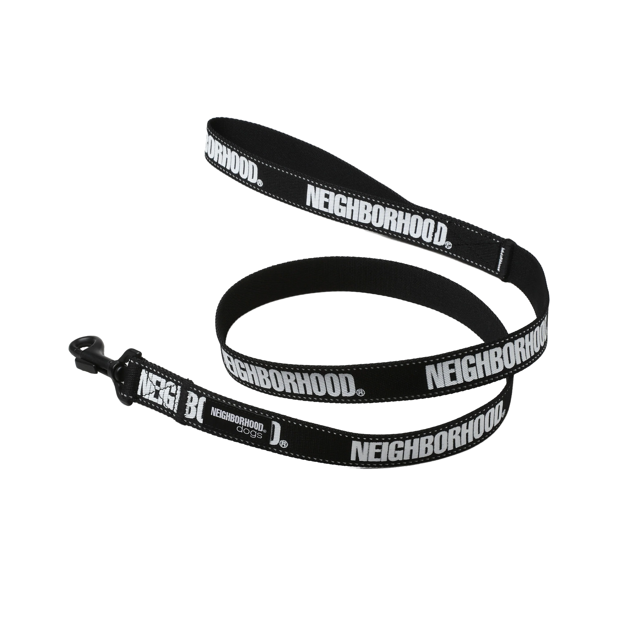 Neighborhood Dog Leash Wide Black