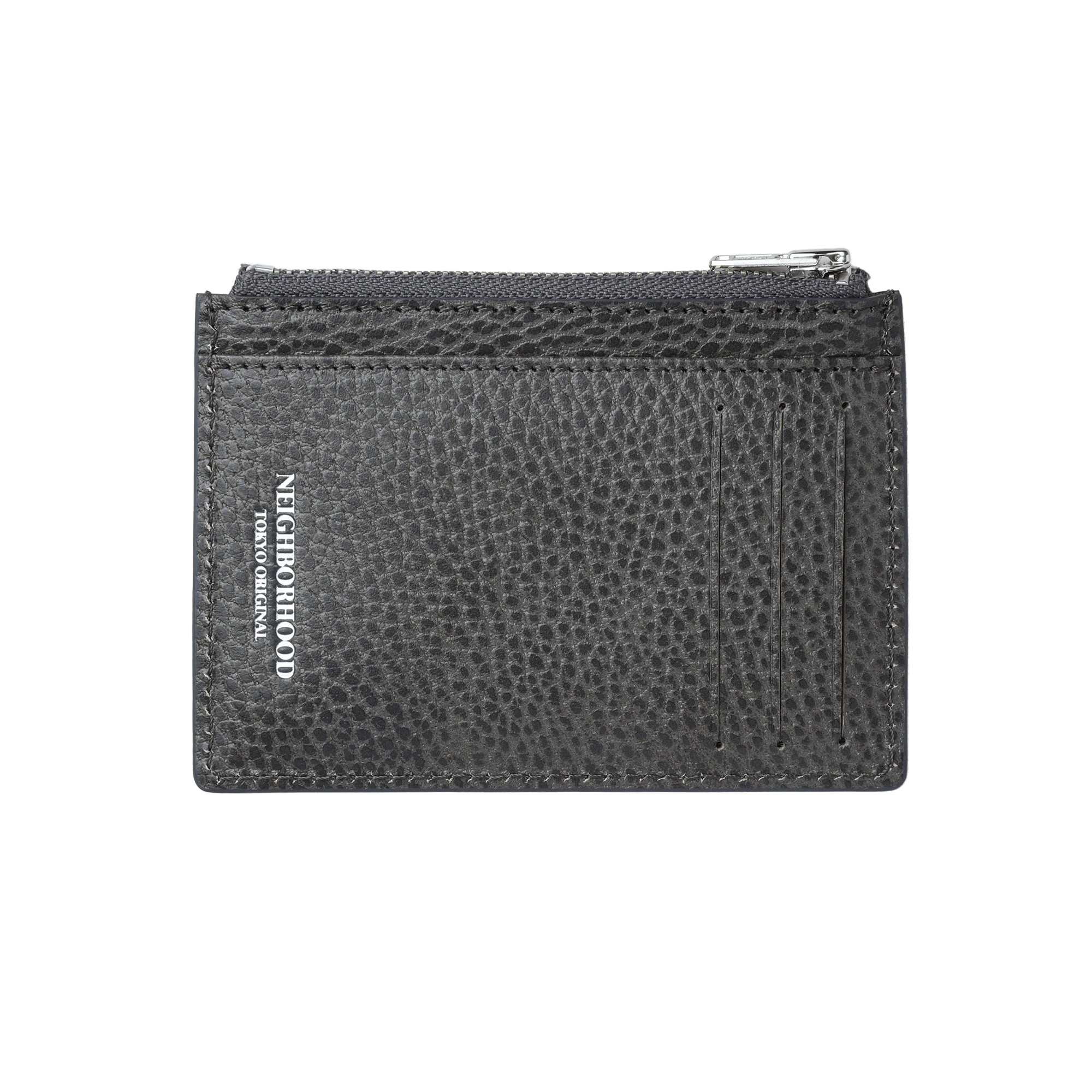 Neighborhood Leather Card Case Gray