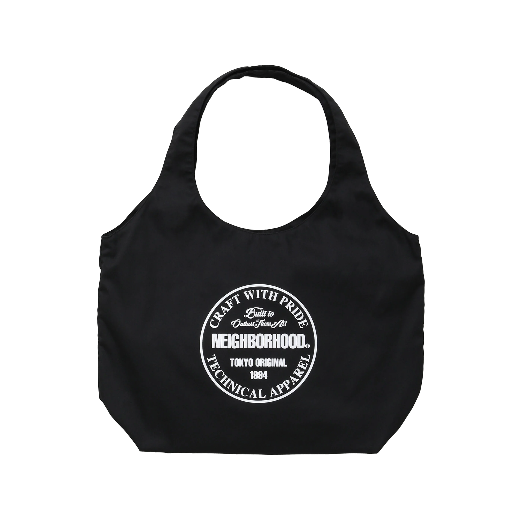 Neighborhood Logo Monk Bag Black