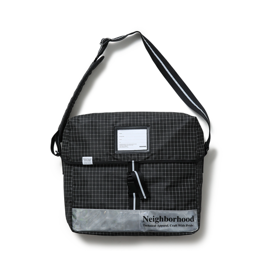Neighborhood Reflective Messenger Bag Black