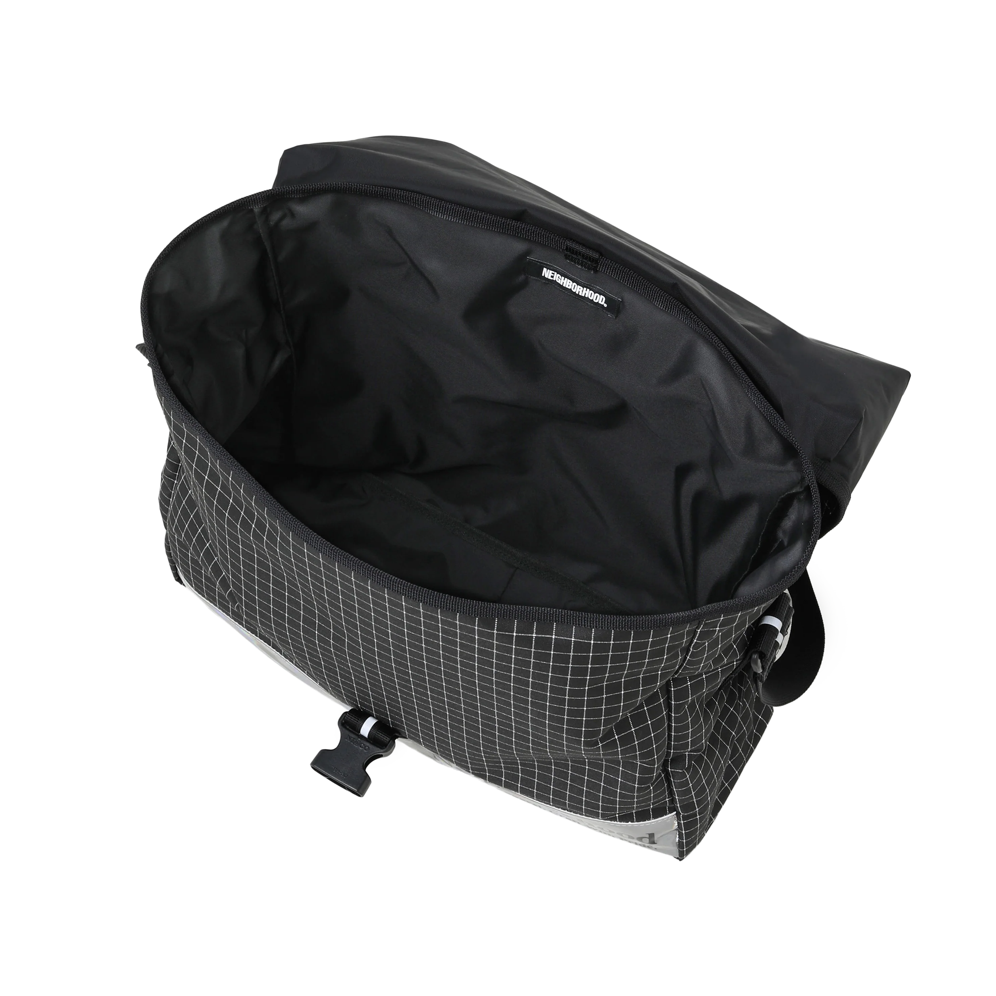 Neighborhood Reflective Messenger Bag Black