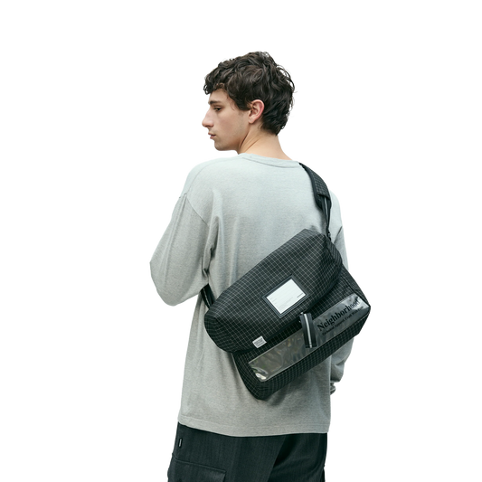 Neighborhood Reflective Messenger Bag Black