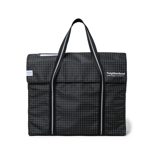 Neighborhood Reflective Flap Tote Bag Black