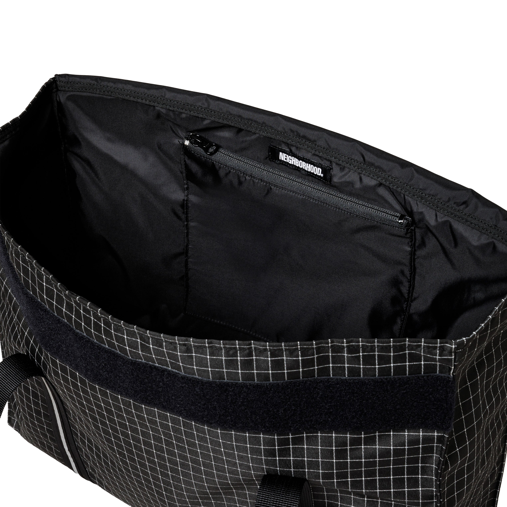 Neighborhood Reflective Flap Tote Bag Black