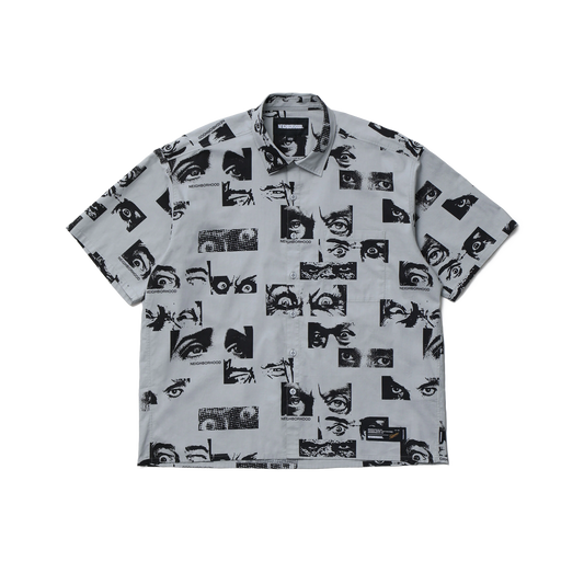 Neighborhood Eyes Pattern Shirt Gray