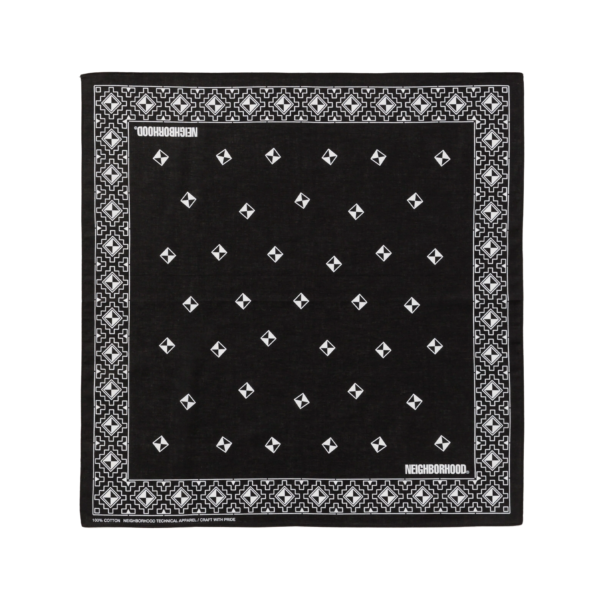 Neighborhood Geometric Pattern Bandana Black BXNH-AC02