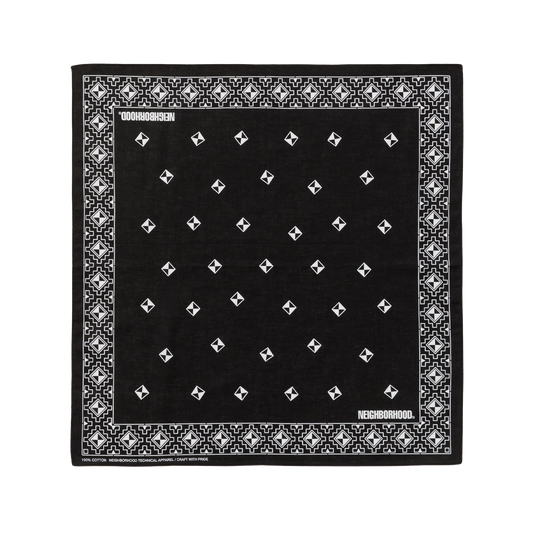 Neighborhood Geometric Pattern Bandana Black BXNH-AC02