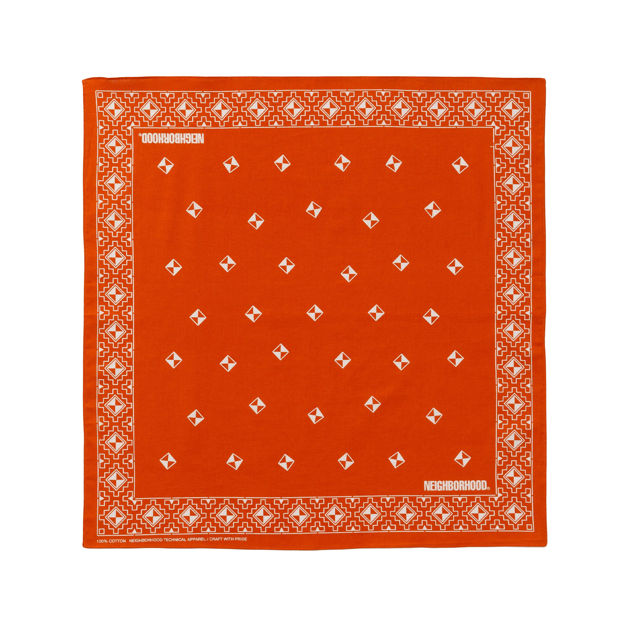 Neighborhood Geometric Pattern Bandana Orange BXNH-AC02