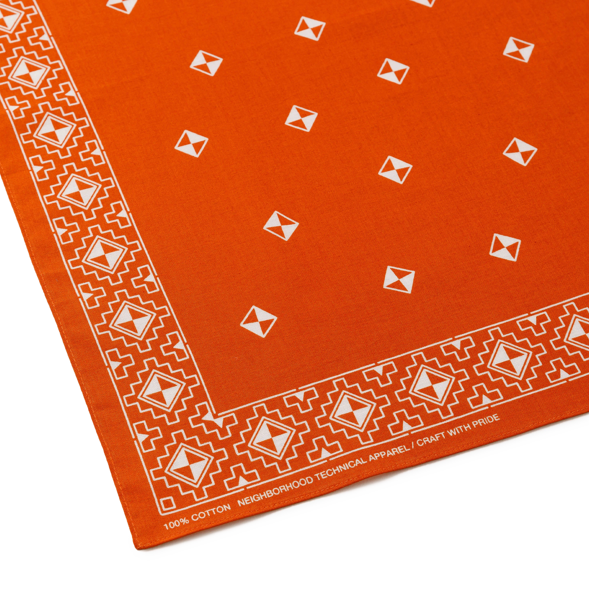 Neighborhood Geometric Pattern Bandana Orange BXNH-AC02