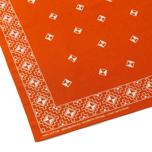 Neighborhood Geometric Pattern Bandana Orange BXNH-AC02