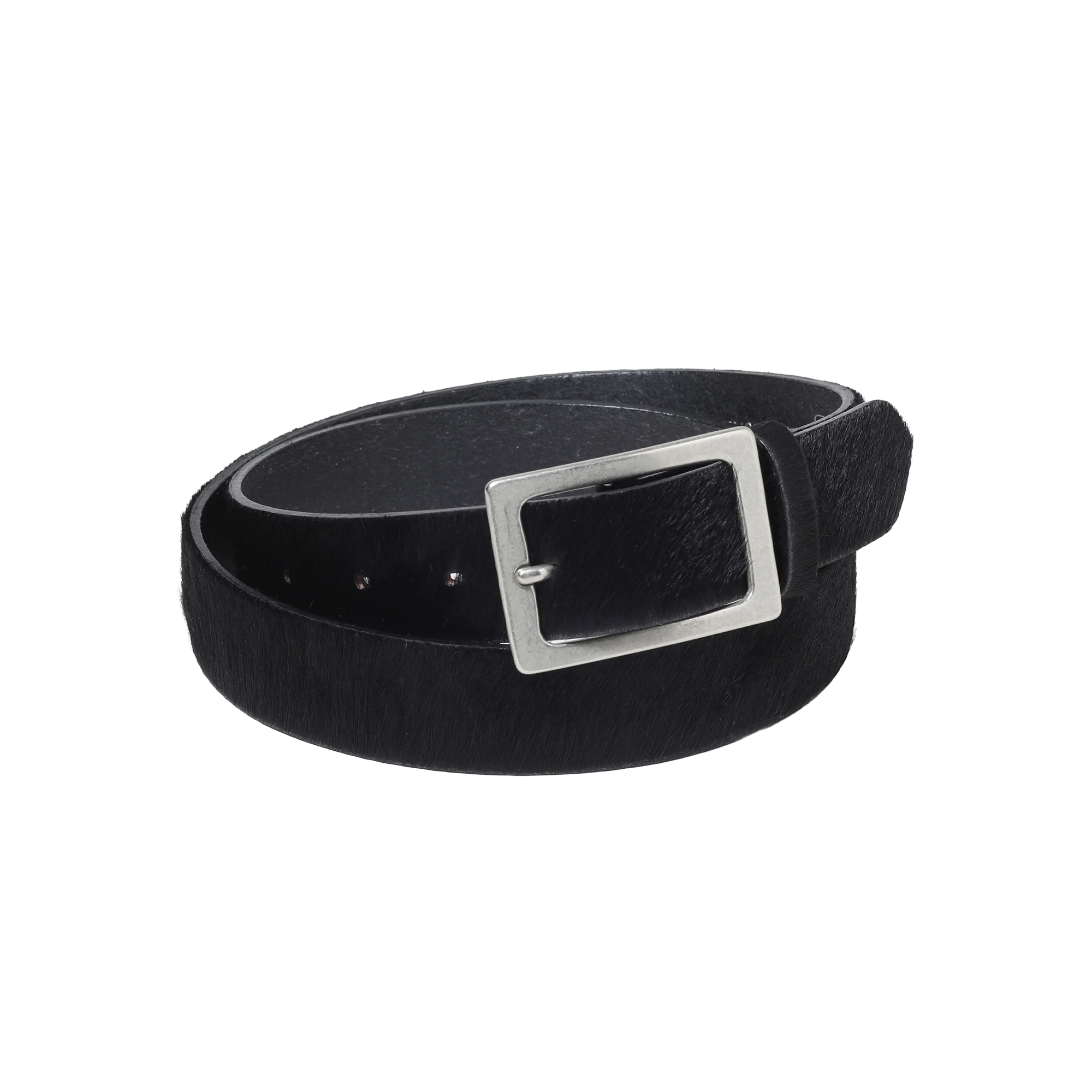 Neighborhood Hair-On Leather Belt Black PKNH-AC02BLK