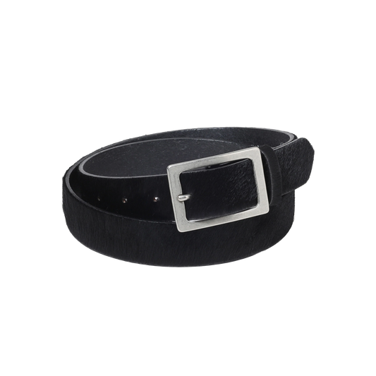 Neighborhood Hair-On Leather Belt Black PKNH-AC02BLK