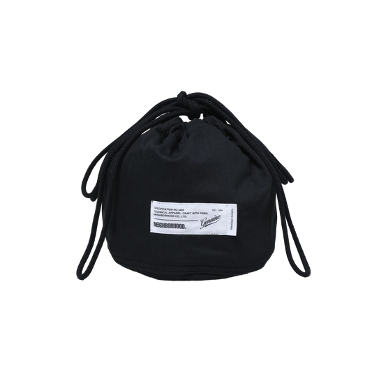 Neighborhood HBT Drawstring Bag Black TQNH-CG03