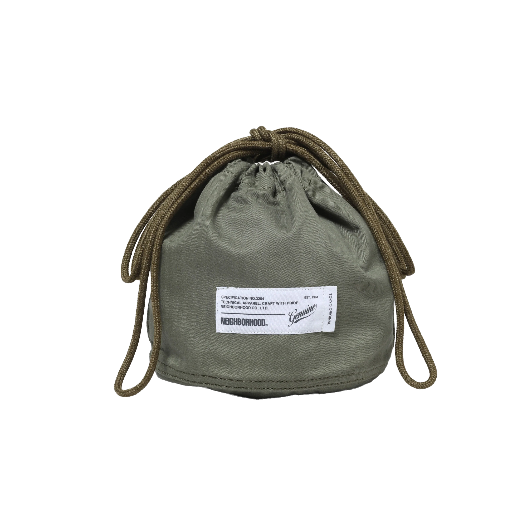 Neighborhood HBT Drawstring Bag Olive Drab TQNH-CG03