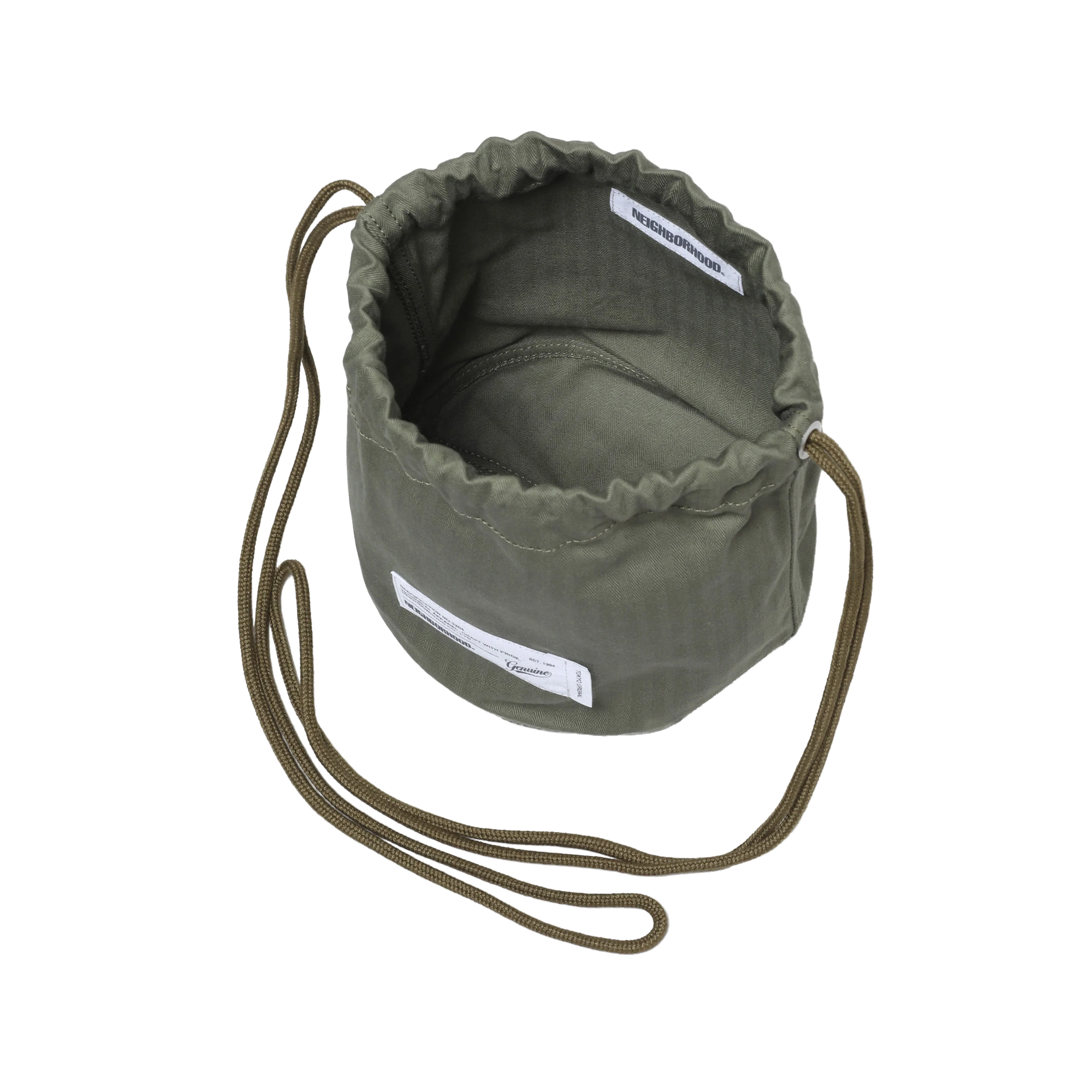 Neighborhood HBT Drawstring Bag Olive Drab TQNH-CG03