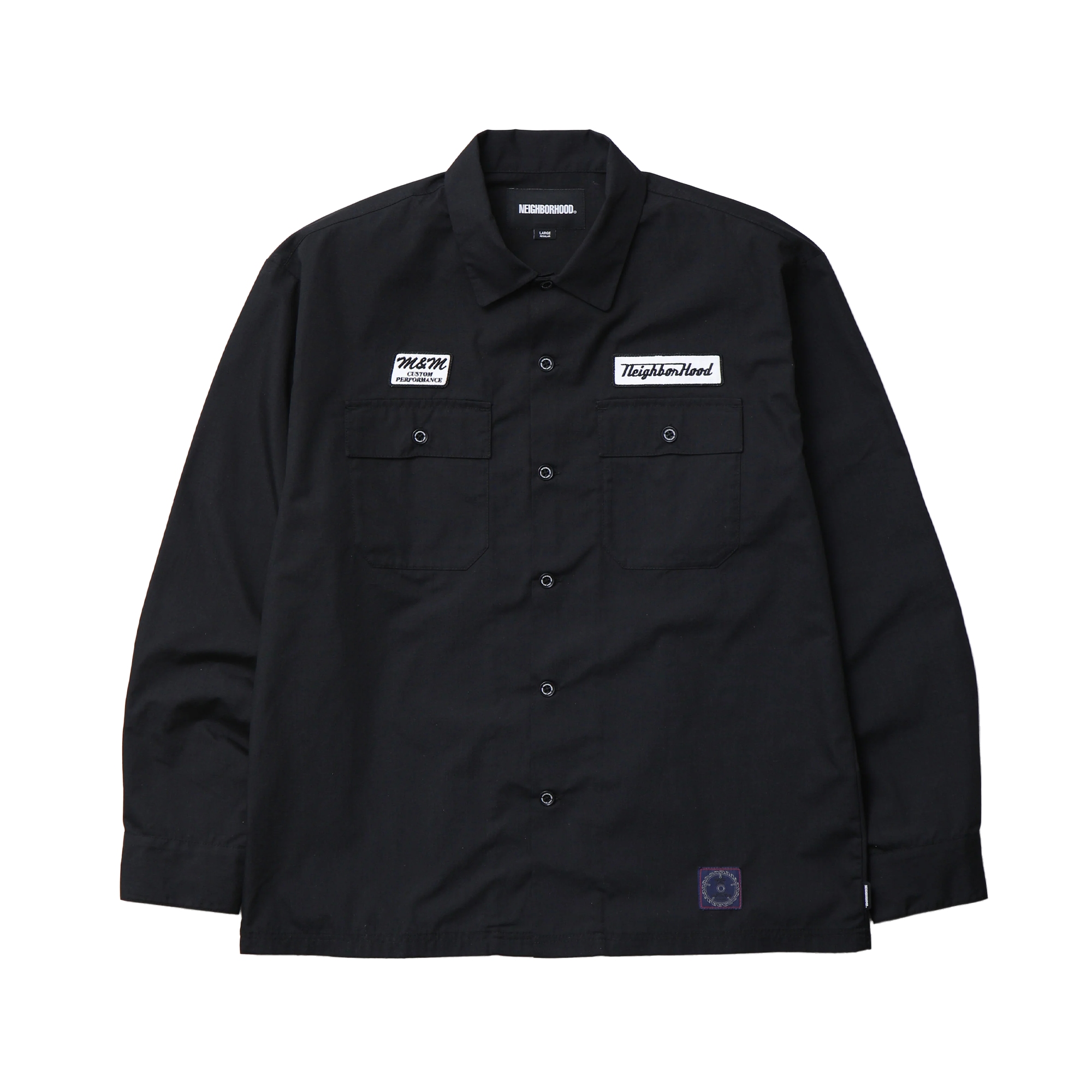 Neighborhood x M&M Classic Work Long Sleeve Shirt Black TSMMN-SHM01