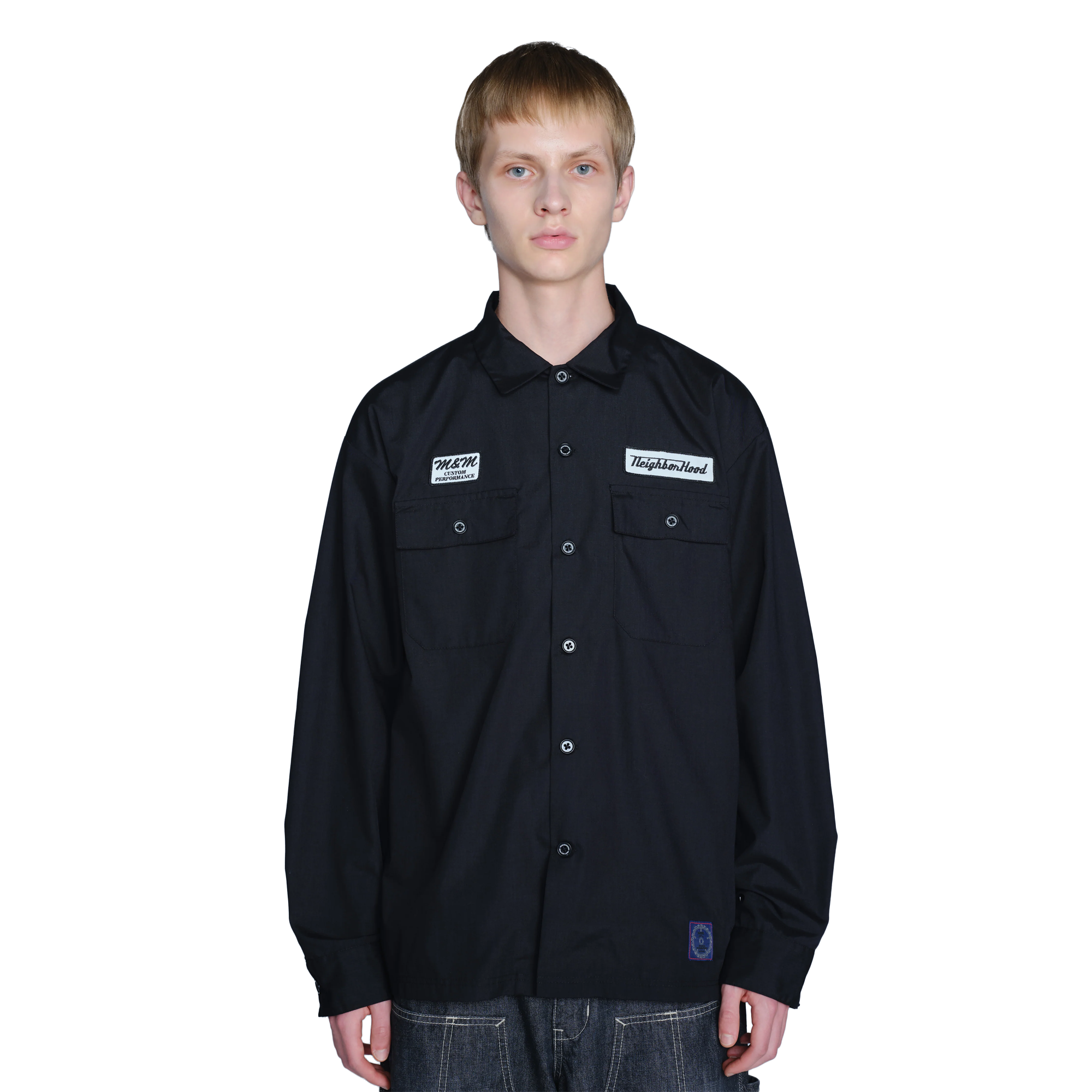 Neighborhood x M&M Classic Work Long Sleeve Shirt Black TSMMN-SHM01
