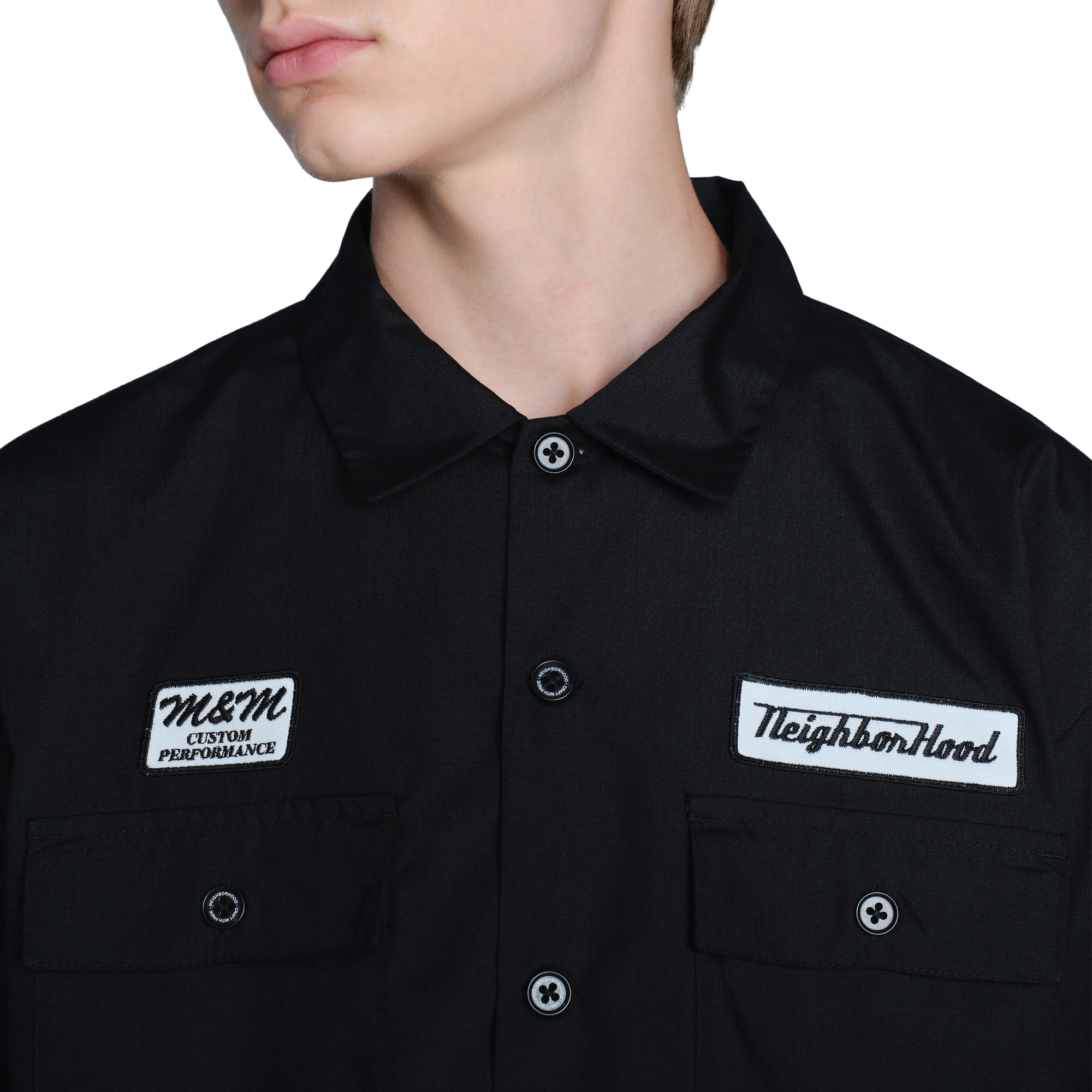 Neighborhood x M&M Classic Work Long Sleeve Shirt Black TSMMN-SHM01