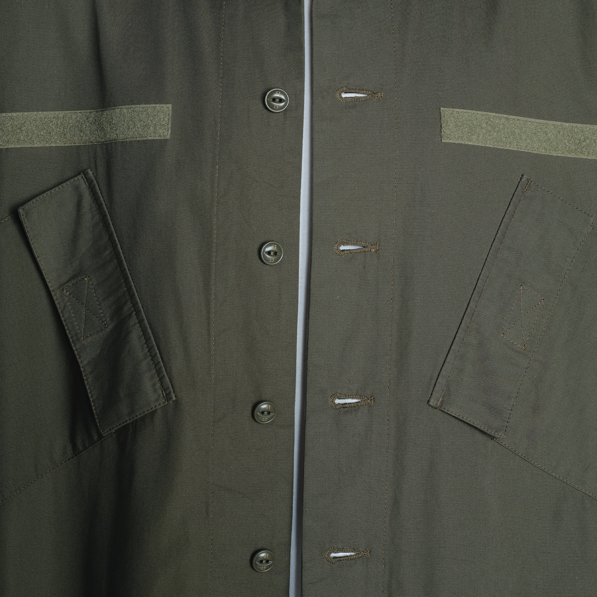 Neighborhood Slant Pocket Long Sleeve Shirt Olive Drab TSNH-SHM04