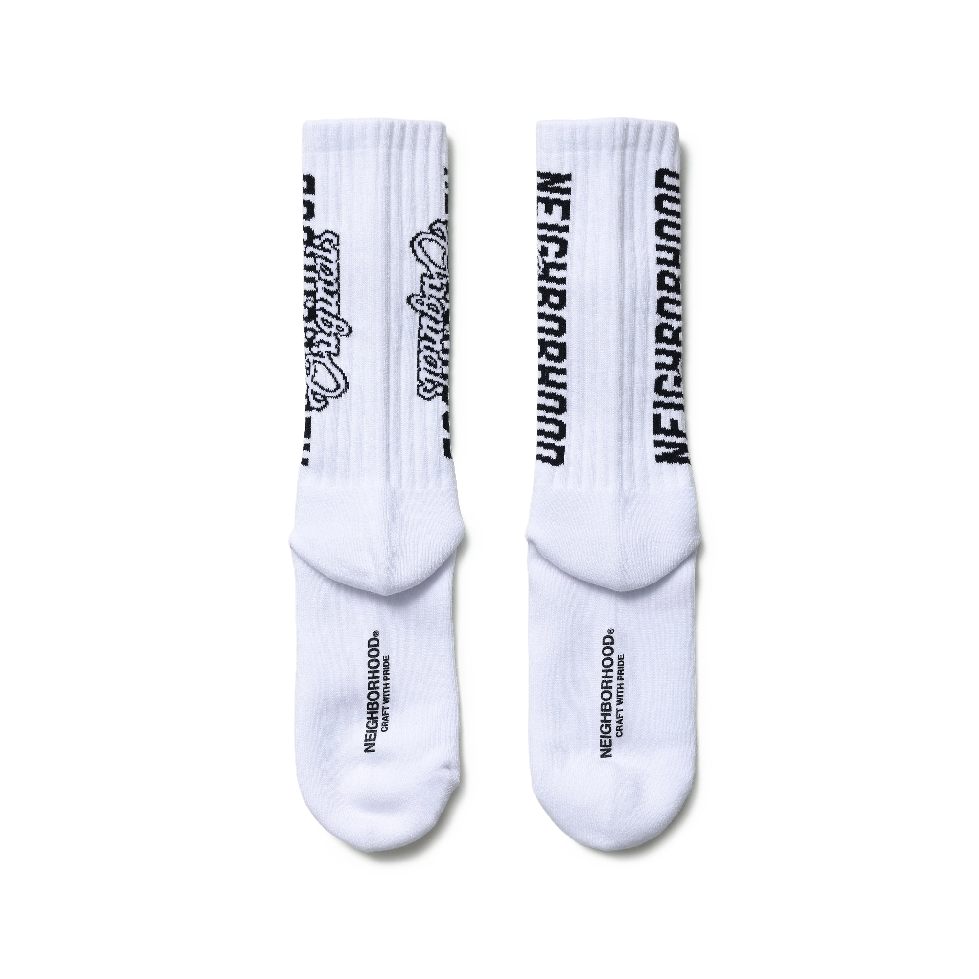 Neighborhood Logo Socks White WINH-UWM01