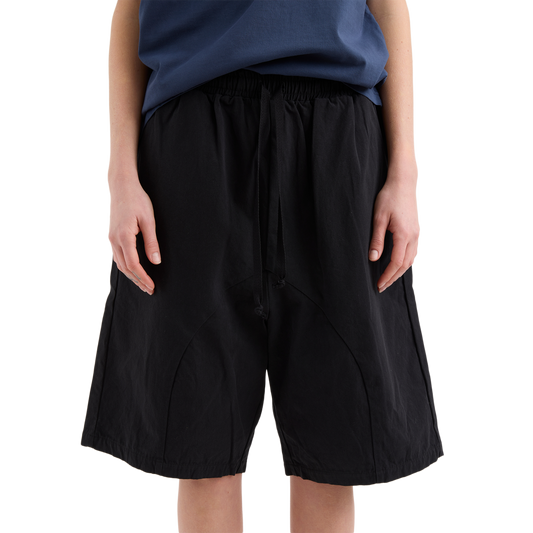 Pseushi Elasticated Cotton Shorts Black