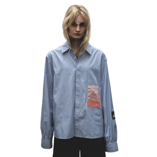 Jungles Jungles Flaming Dolphin Business Shirt Blue