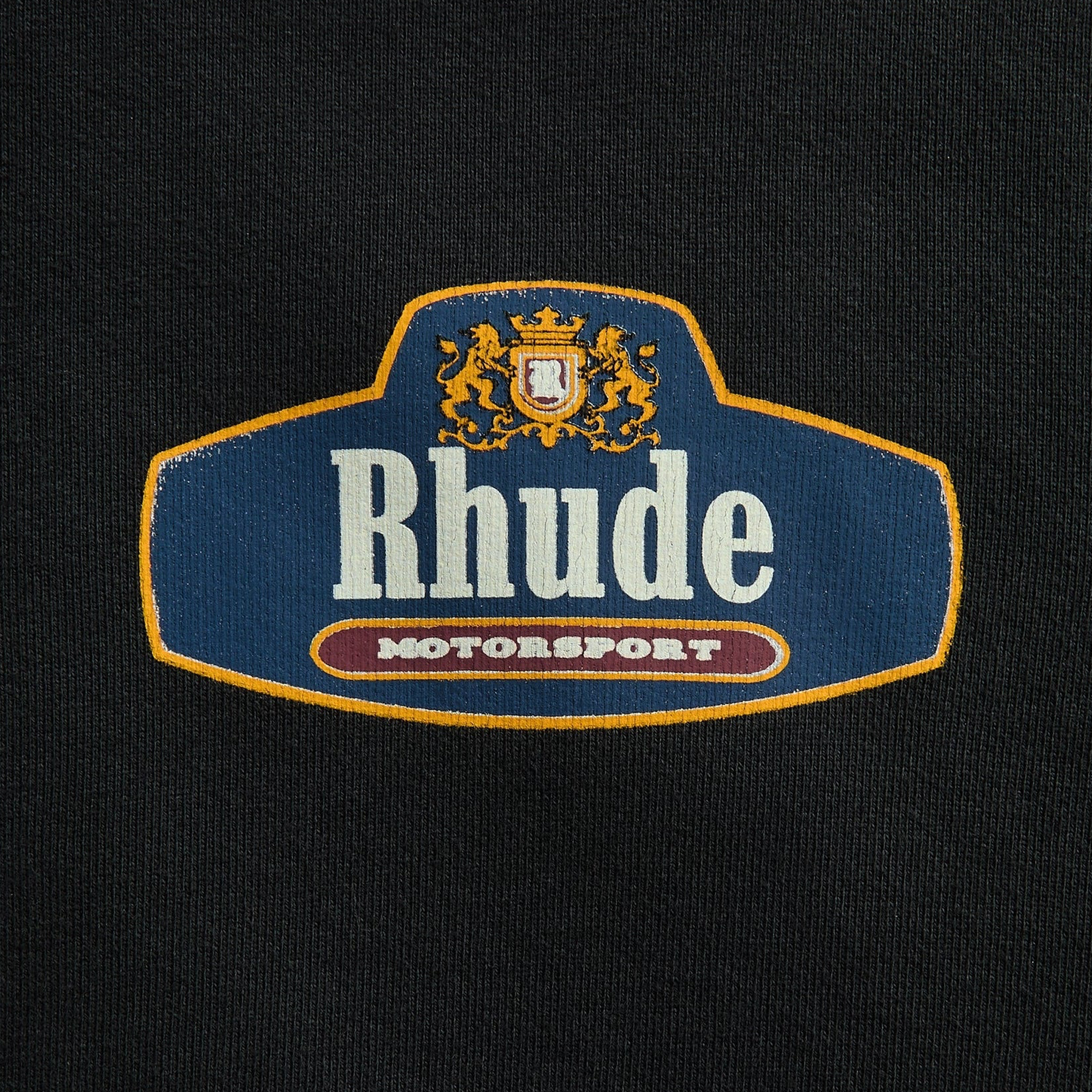 R H U D E Racing Crest Hoodie Vintage Black/ Navy