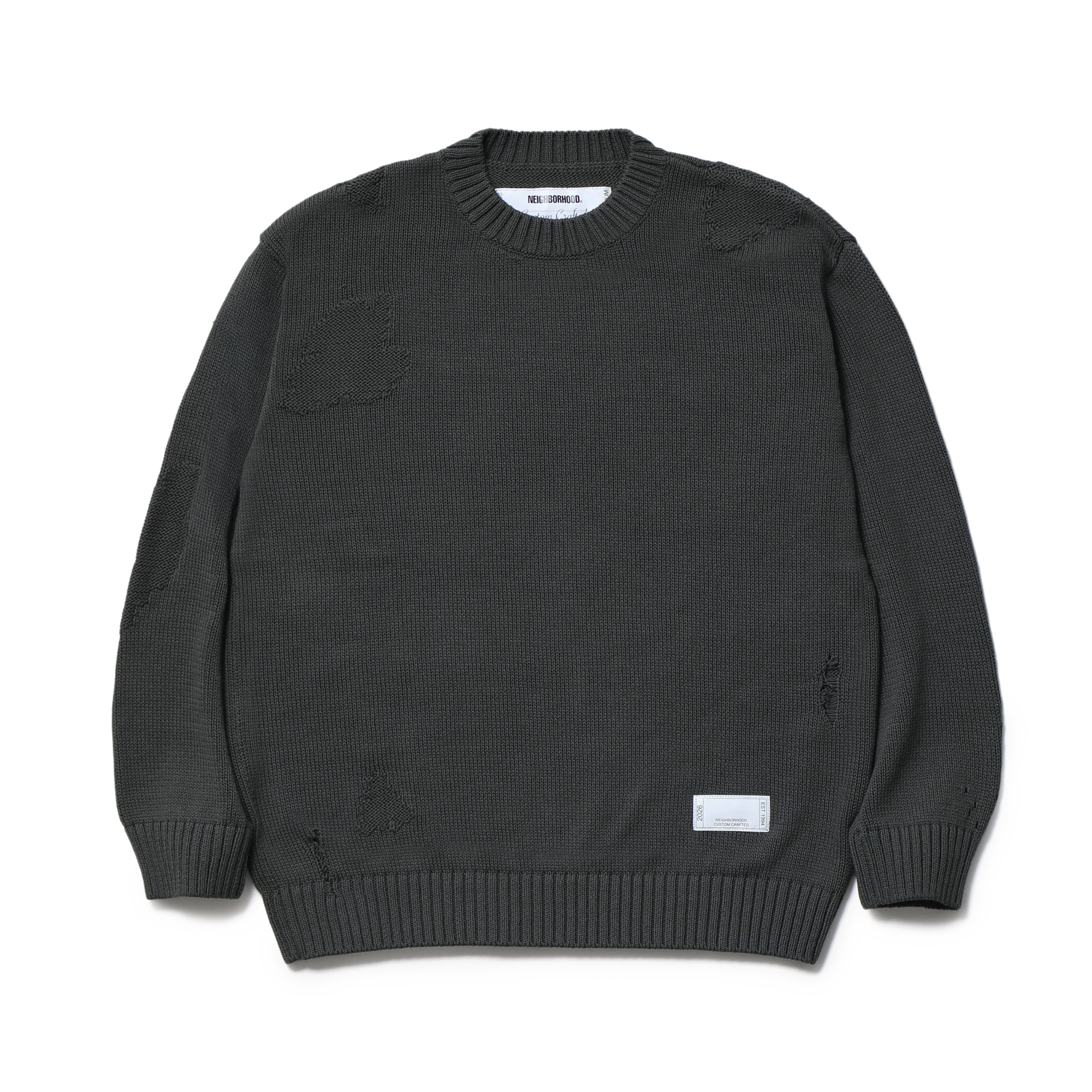 Neighborhood Savage Crewneck Sweater Charcoal