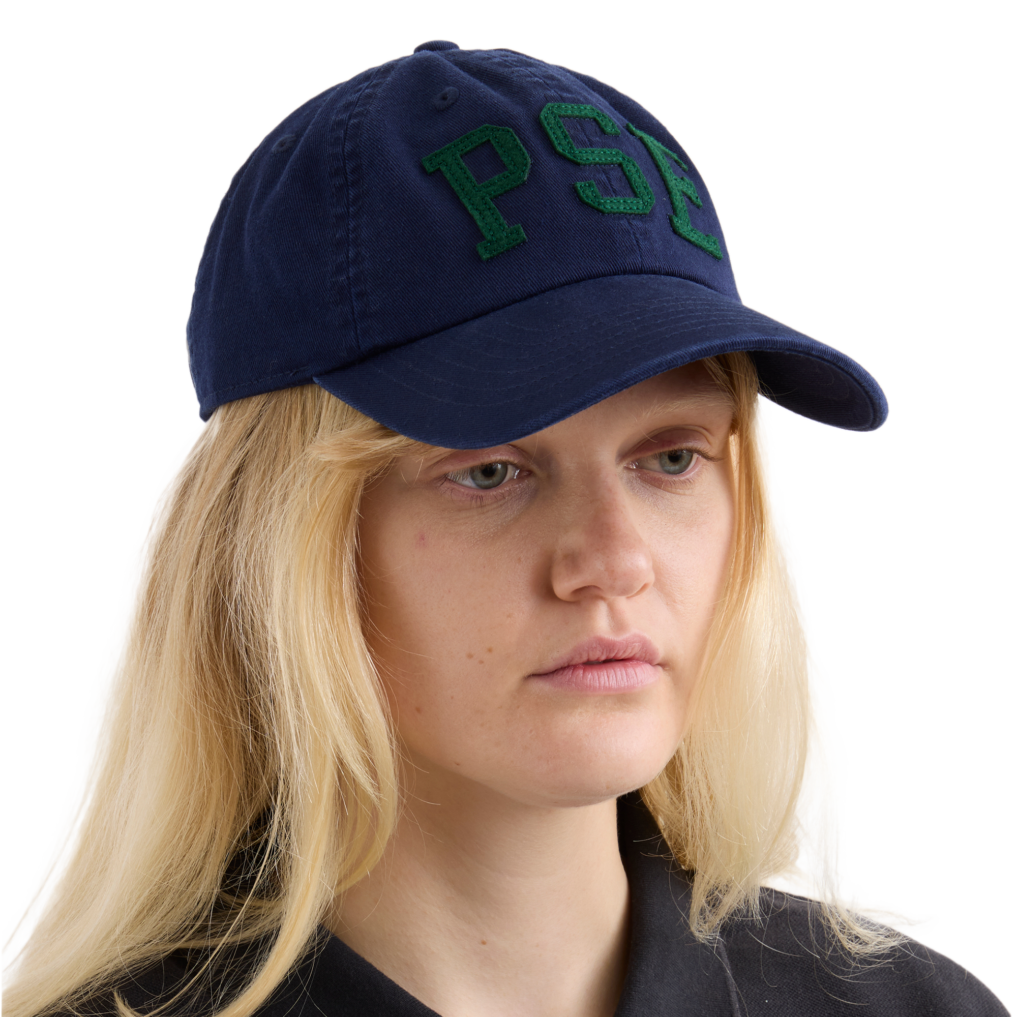 Pseushi Vintage Lettering Cap Navy/Green