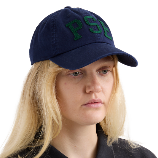 Pseushi Vintage Lettering Cap Navy/Green