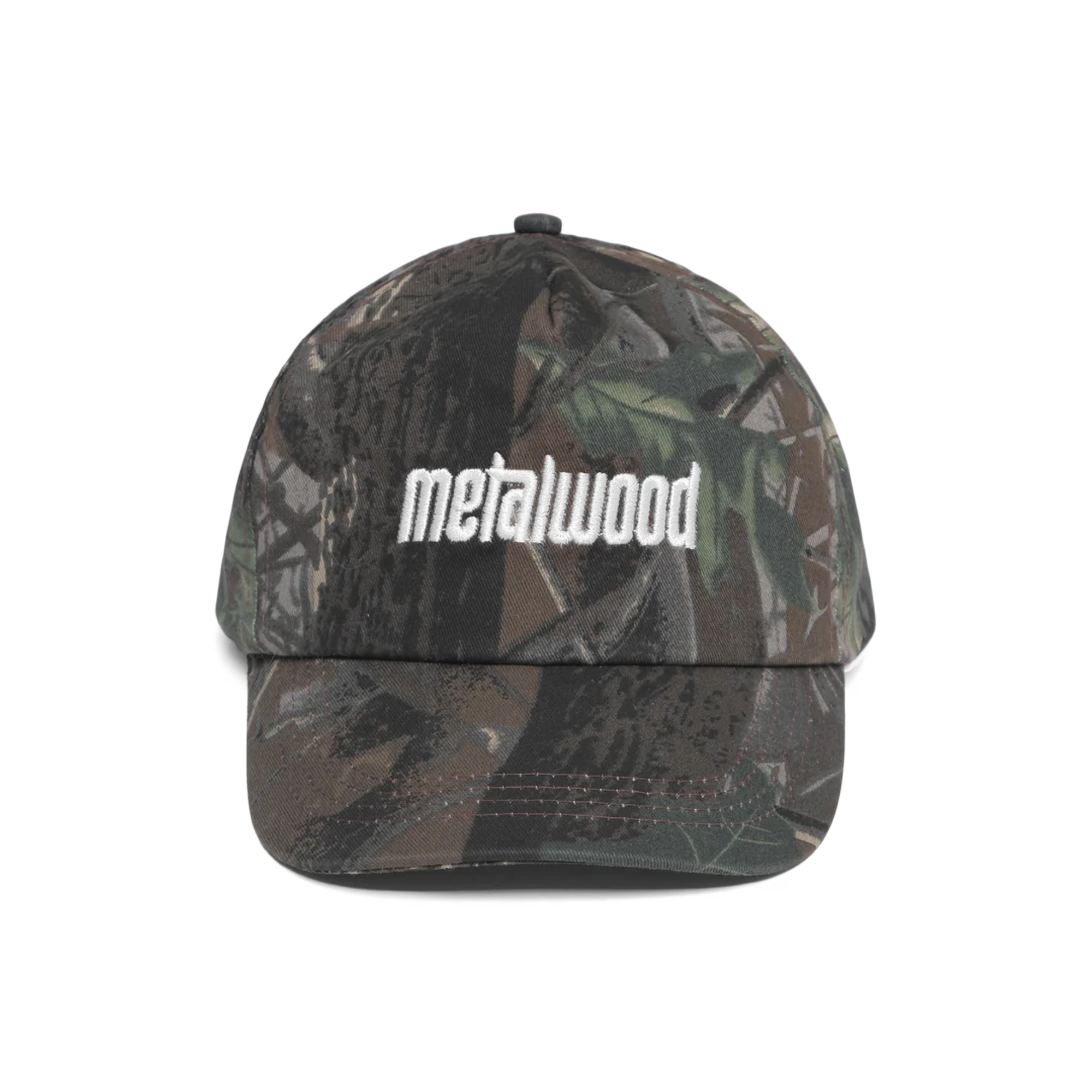 Metalwood Metal Logo 5-Panel Hat Real Leaf Camo