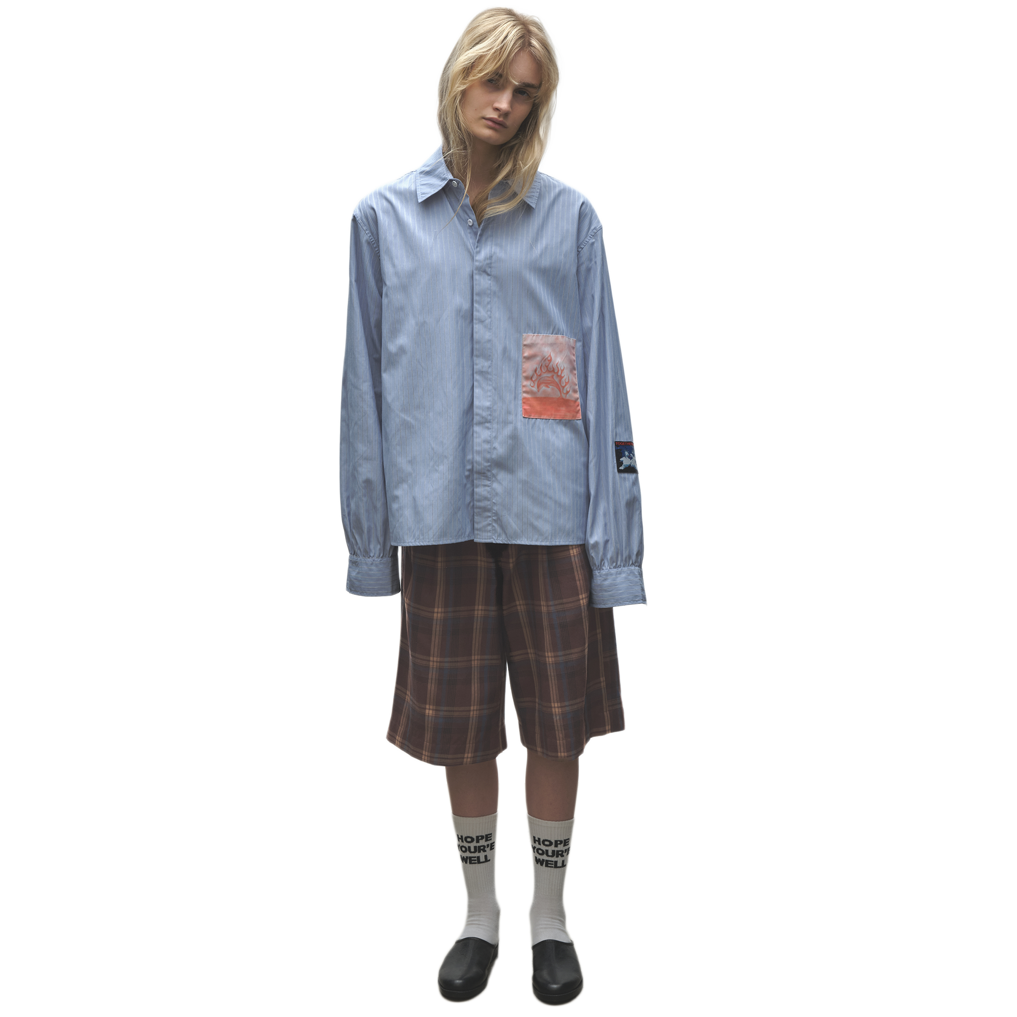 Jungles Jungles Flaming Dolphin Business Shirt Blue