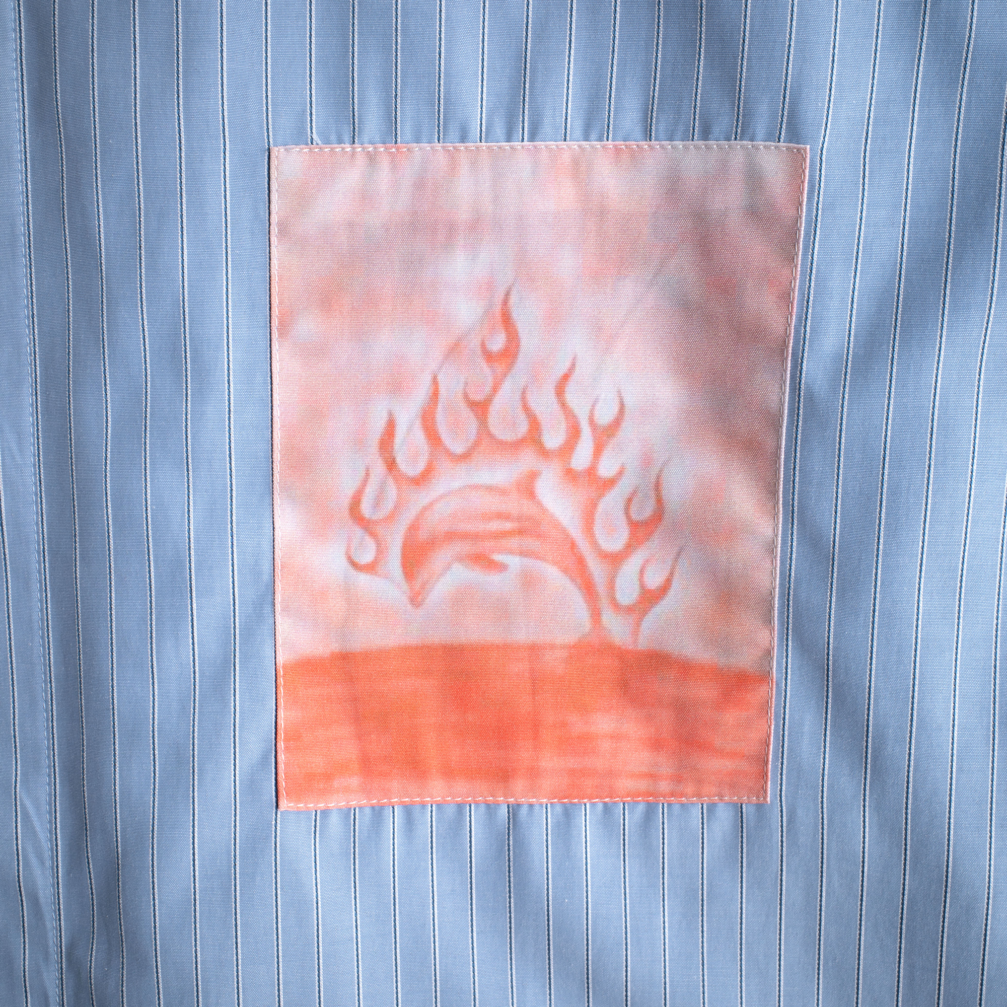 Jungles Jungles Flaming Dolphin Business Shirt Blue