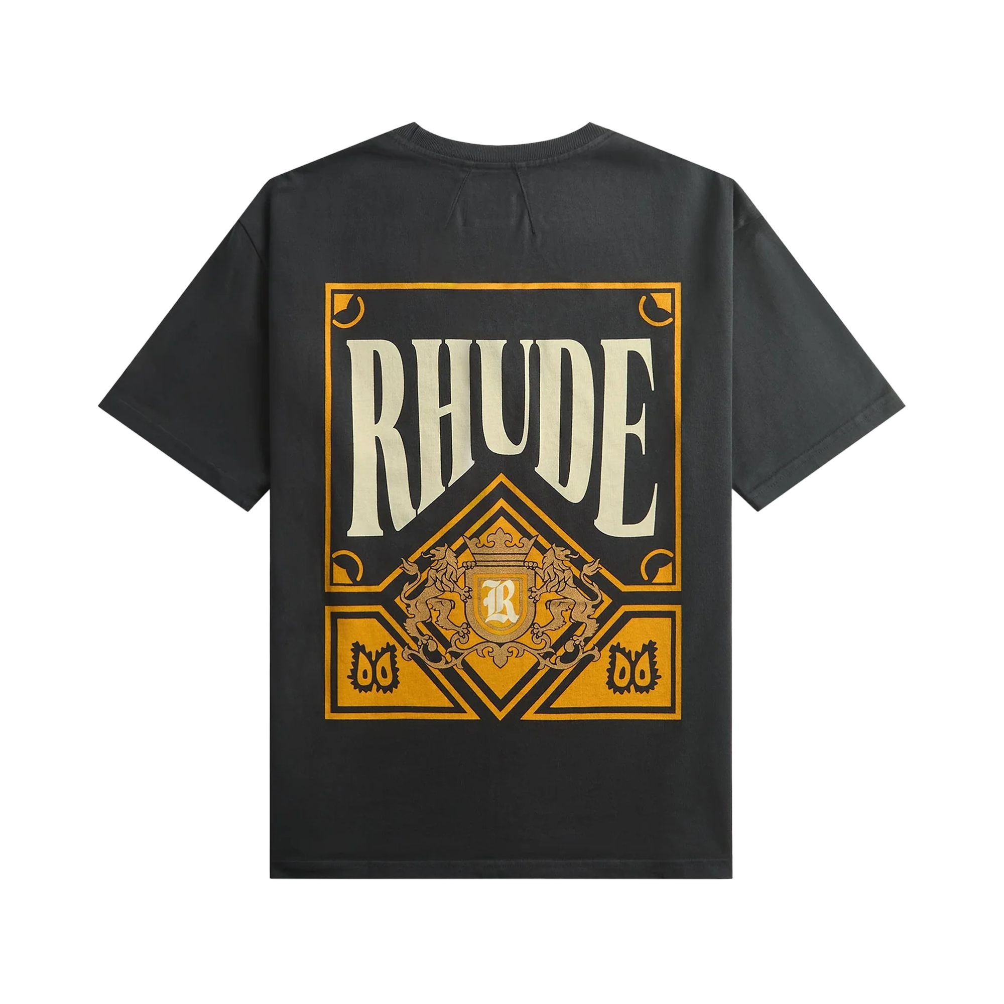 R H U D E Playing Card T-Shirt Vintage Black/Yellow
