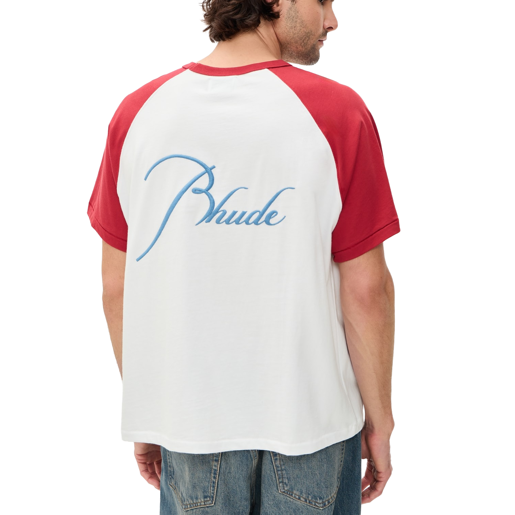 R H U D E Classique Raglan T-Shirt Riviera Red