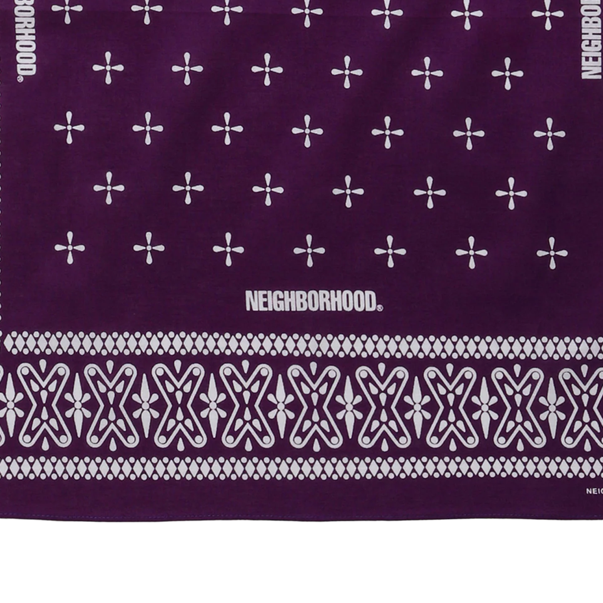 Neighborhood Cross Pattern Bandana Purple