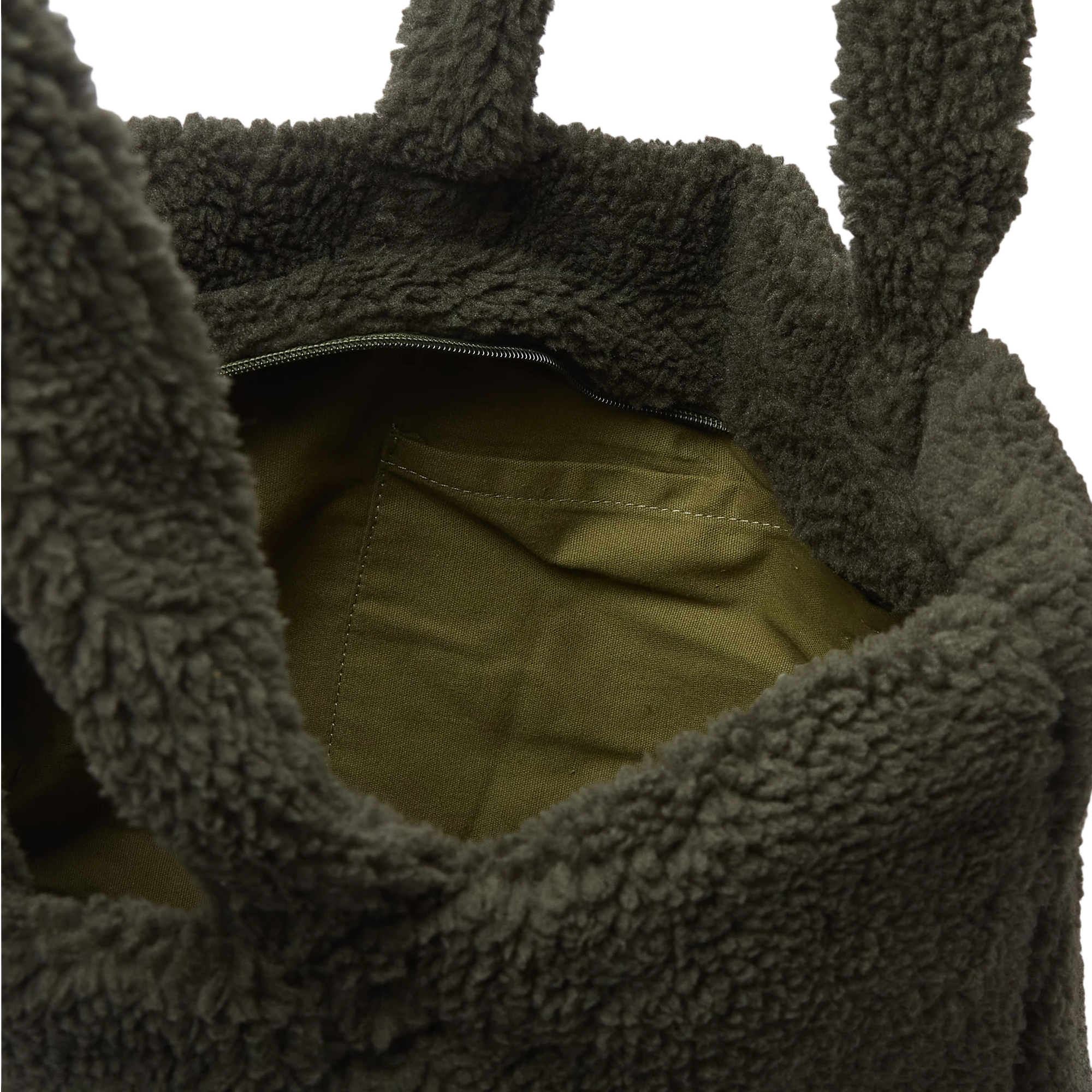 Museum of Peace & Quiet Wordmark Sherpa Tote Bag Forest