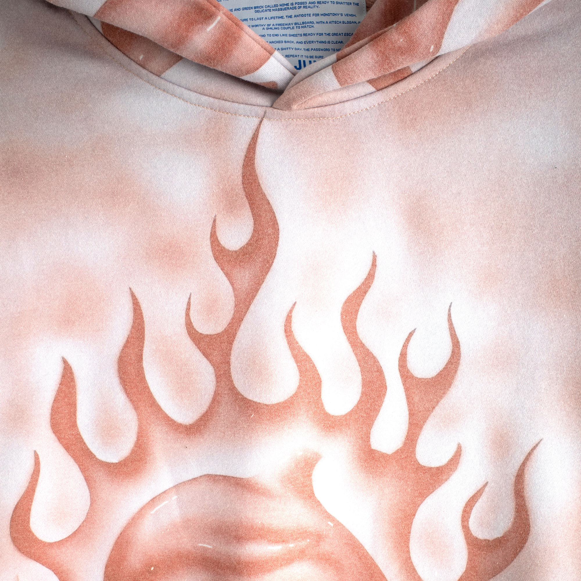 Jungles Jungles Flaming Dolphin Airbrush Hoodie Faded Red