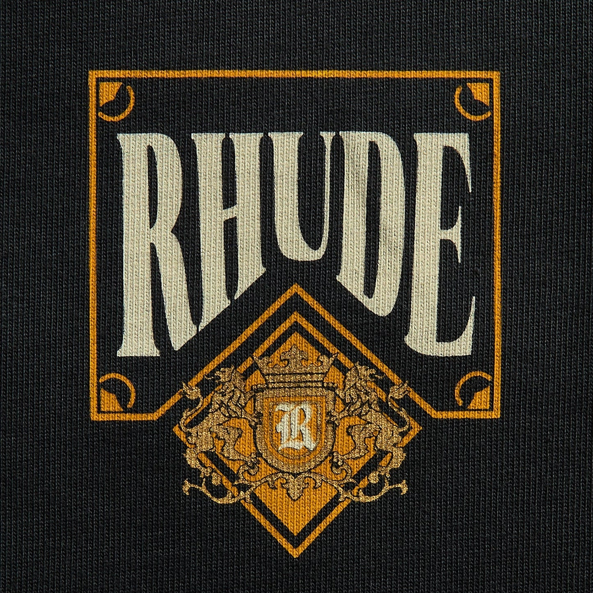 R H U D E Playing Card T-Shirt Vintage Black/Yellow