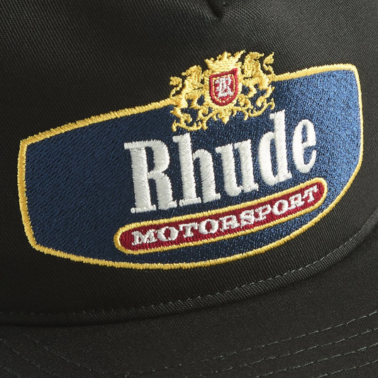 R H U D E Racing Crest Hat Black/Navy