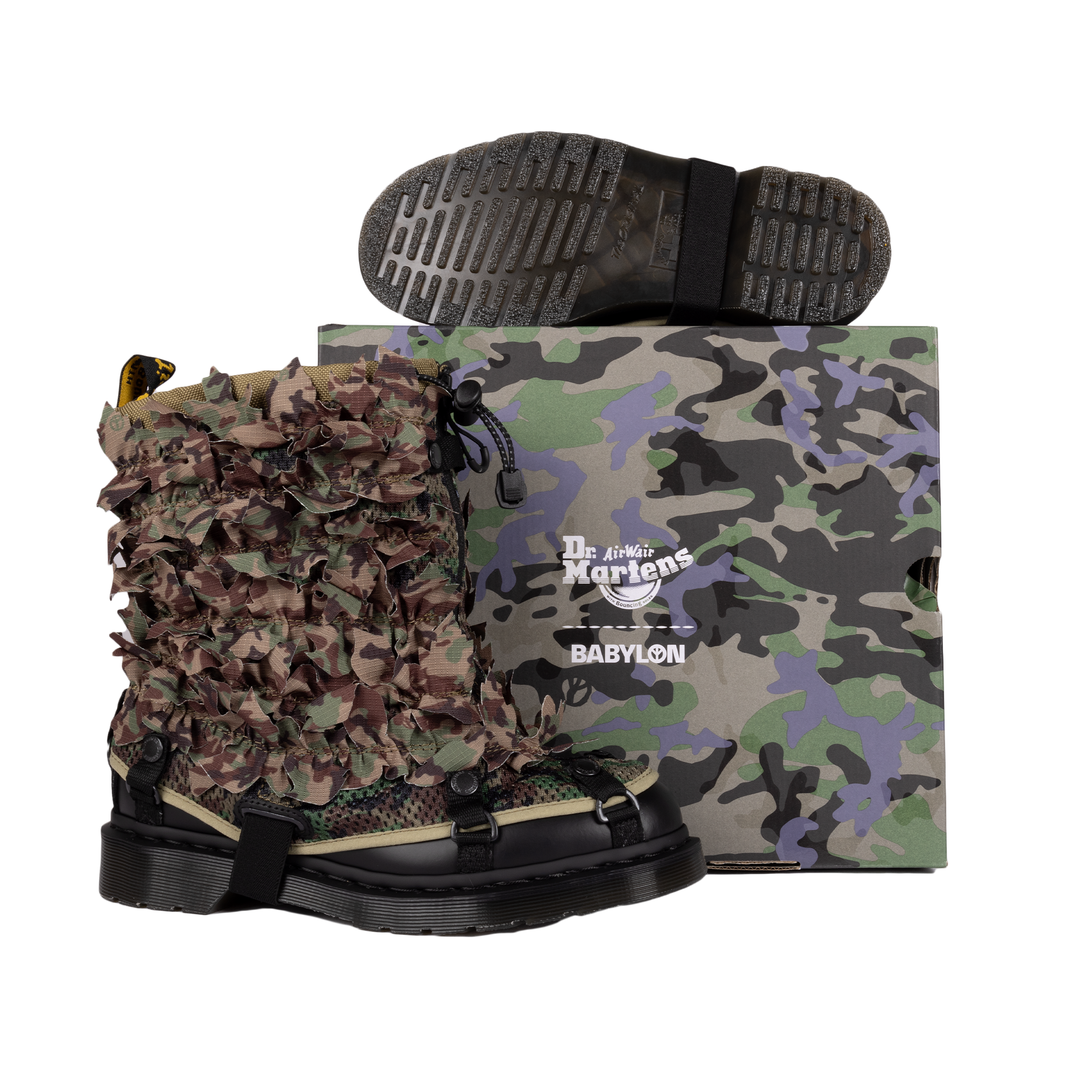 Doc Martens x Babylon 1460 Black/Green Camo