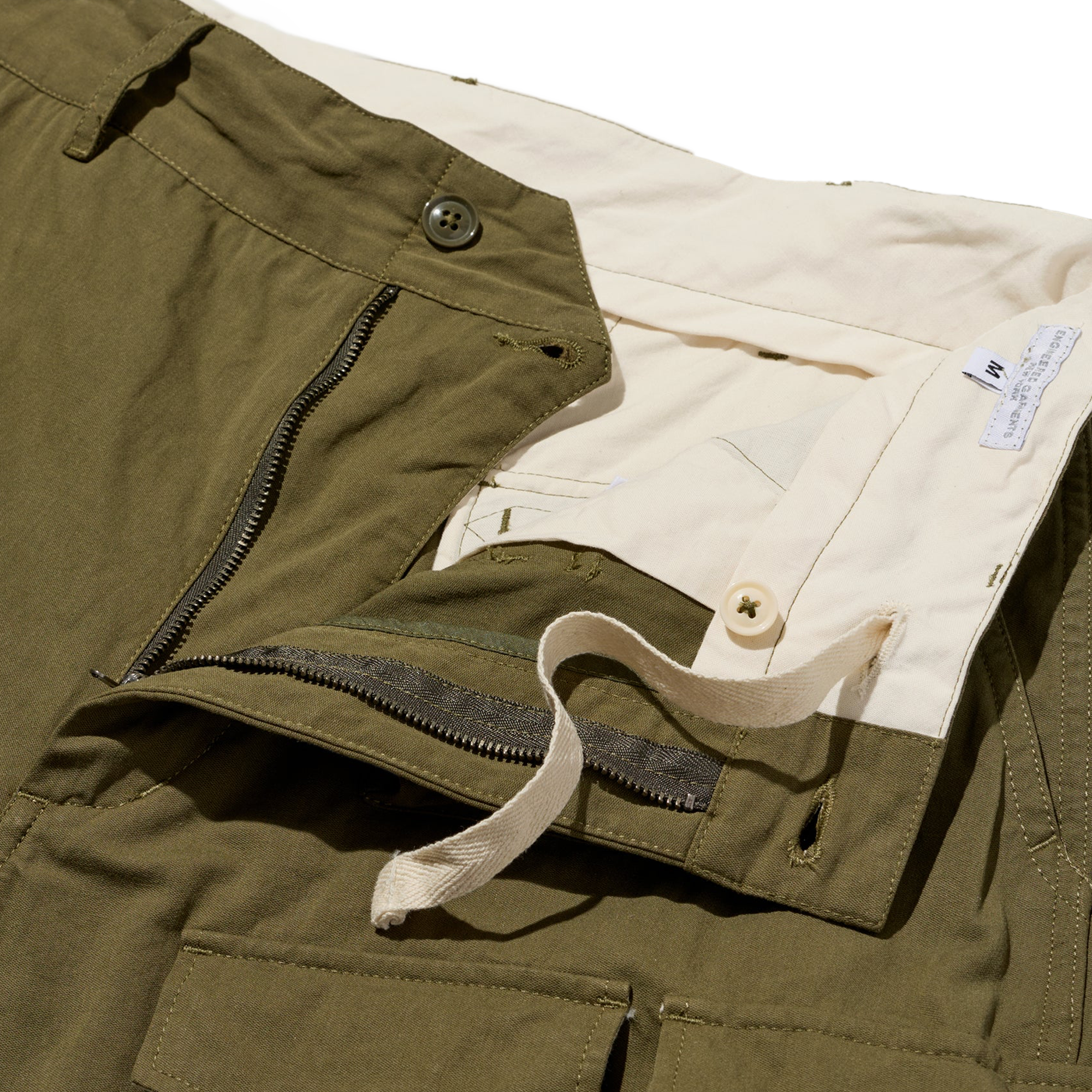 Engineered Garments FA Pant Olive Cotton Sanded Cloth