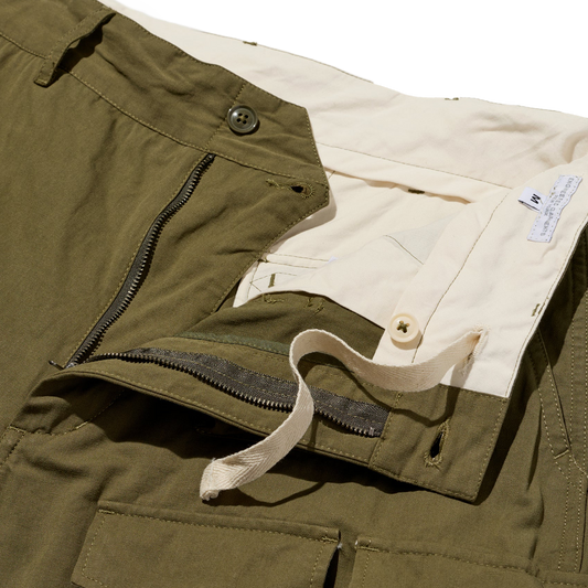 Engineered Garments FA Pant Olive Cotton Sanded Cloth