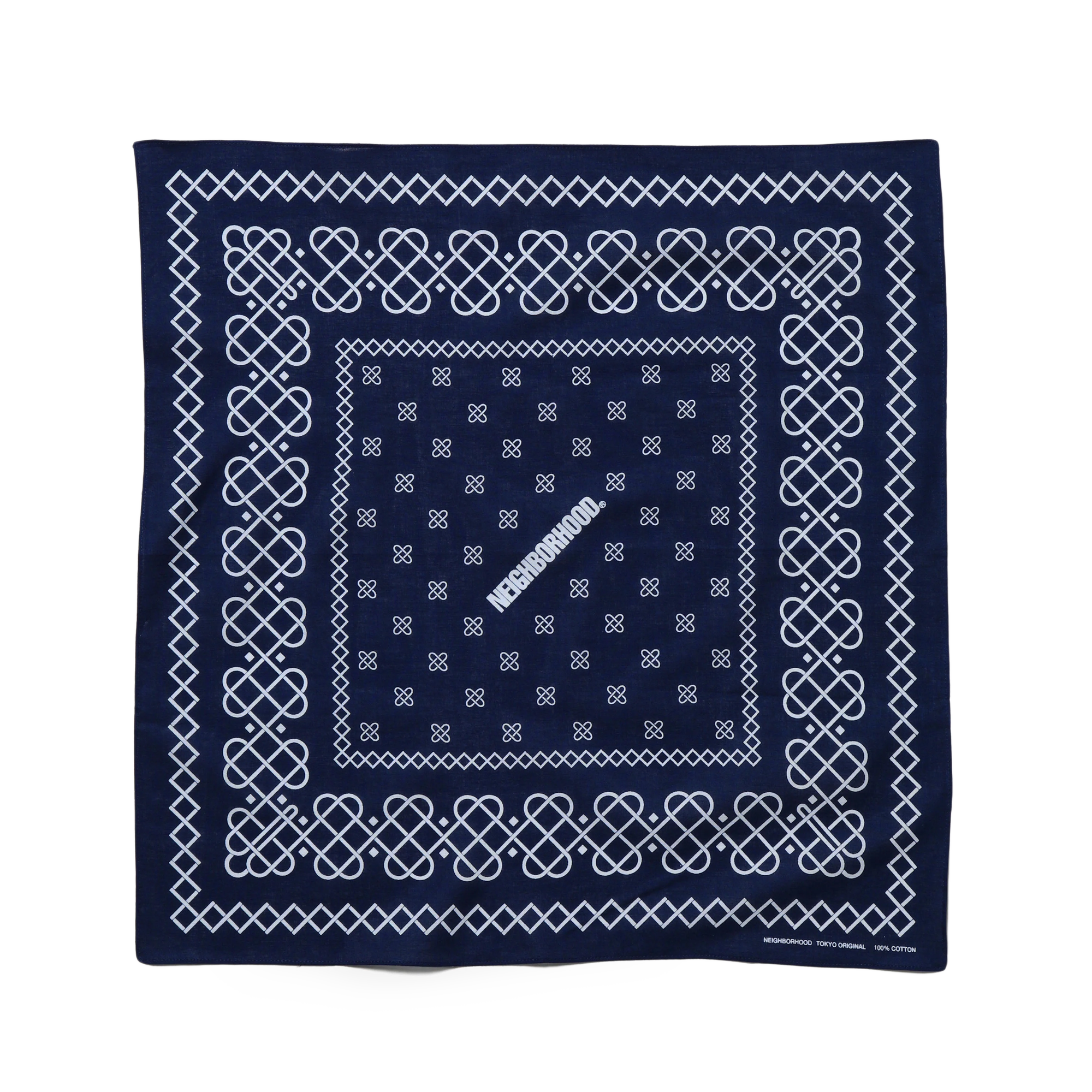 Neighborhood Line Pattern Bandana Navy 252BXNH-AC03