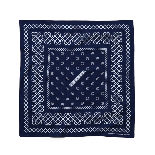 Neighborhood Line Pattern Bandana Navy 252BXNH-AC03