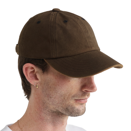 Pseushi Washed Canvas Cap Brown