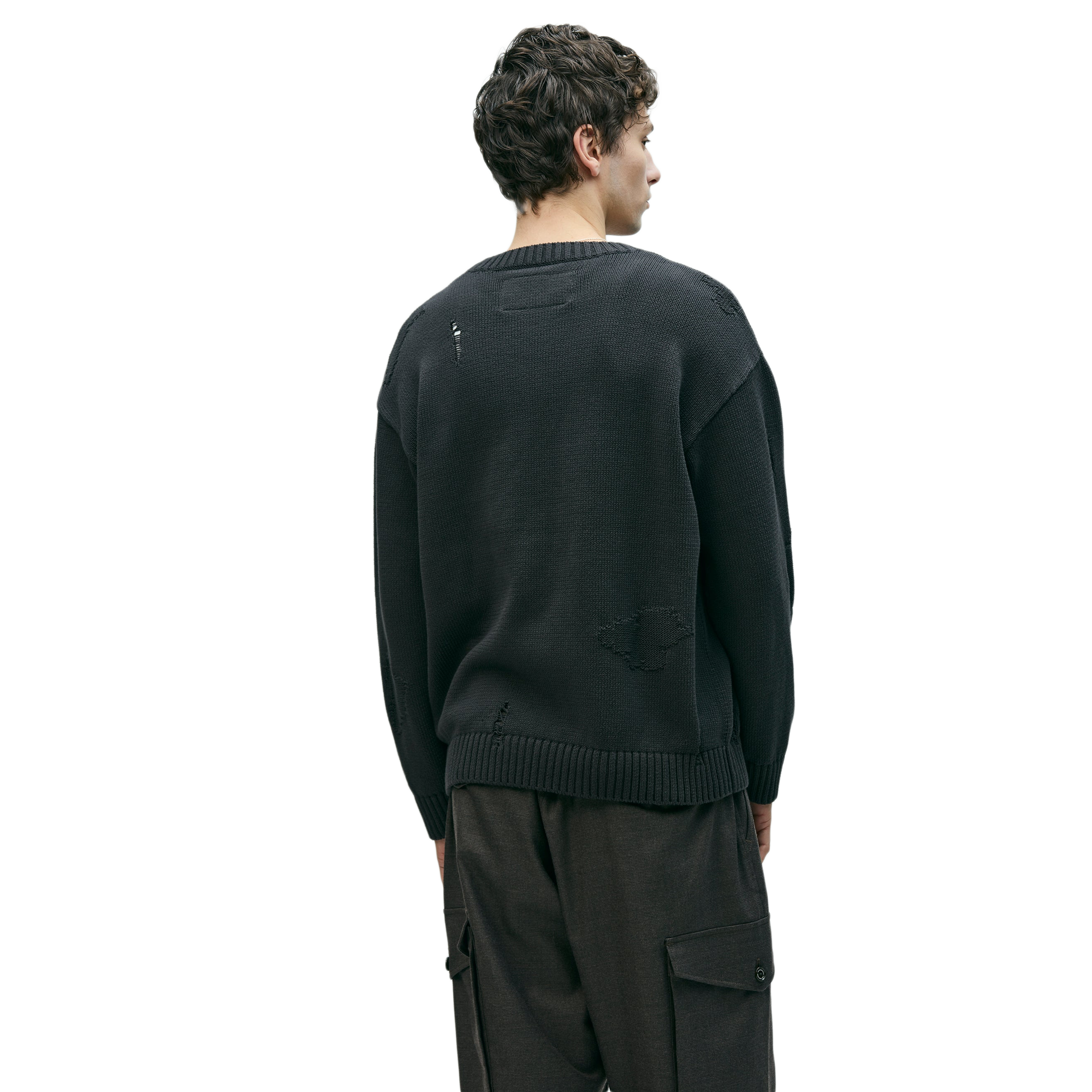 Neighborhood Savage Crewneck Sweater Charcoal