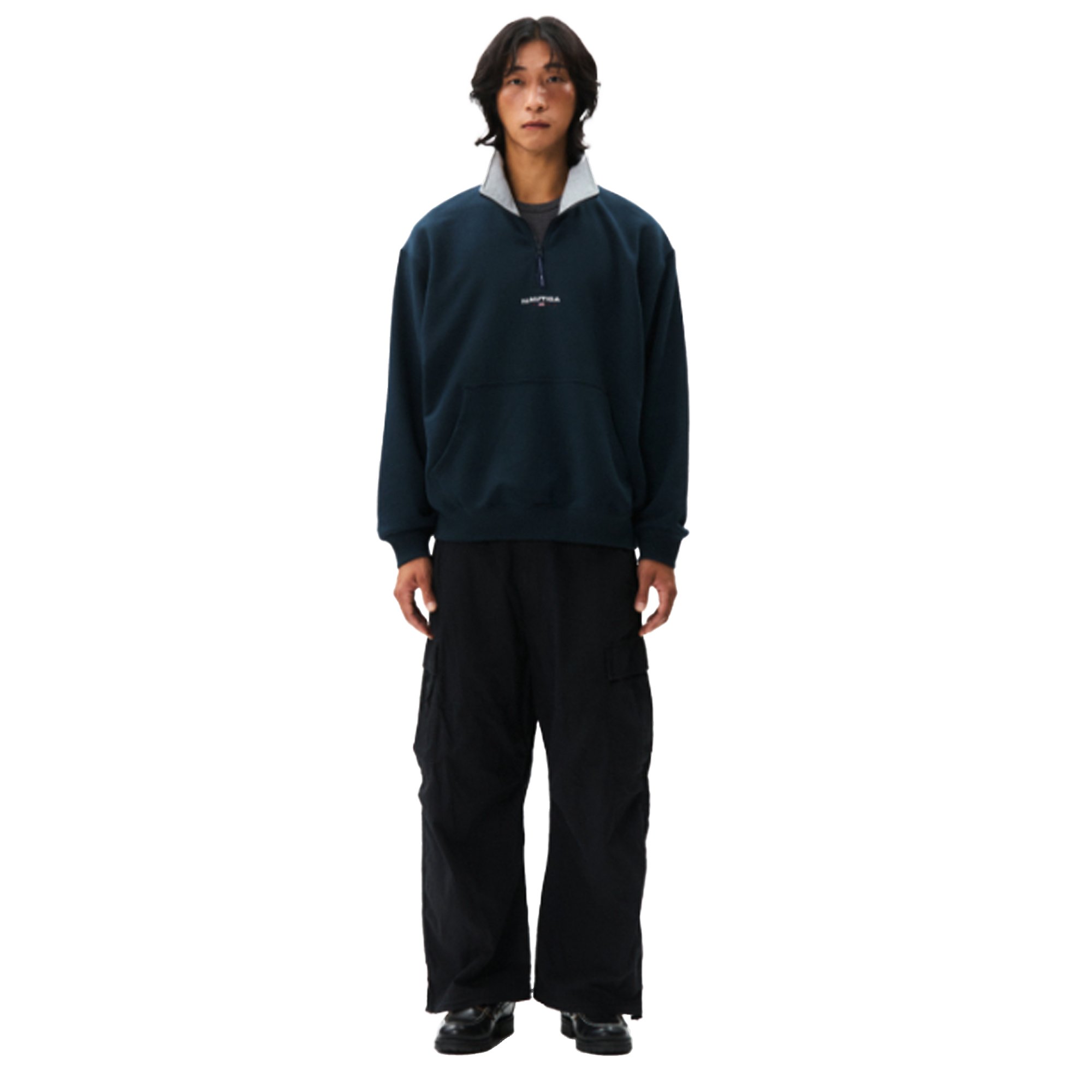 Nautica Korea 83Flag Half-Zip Sweatshirt Navy
